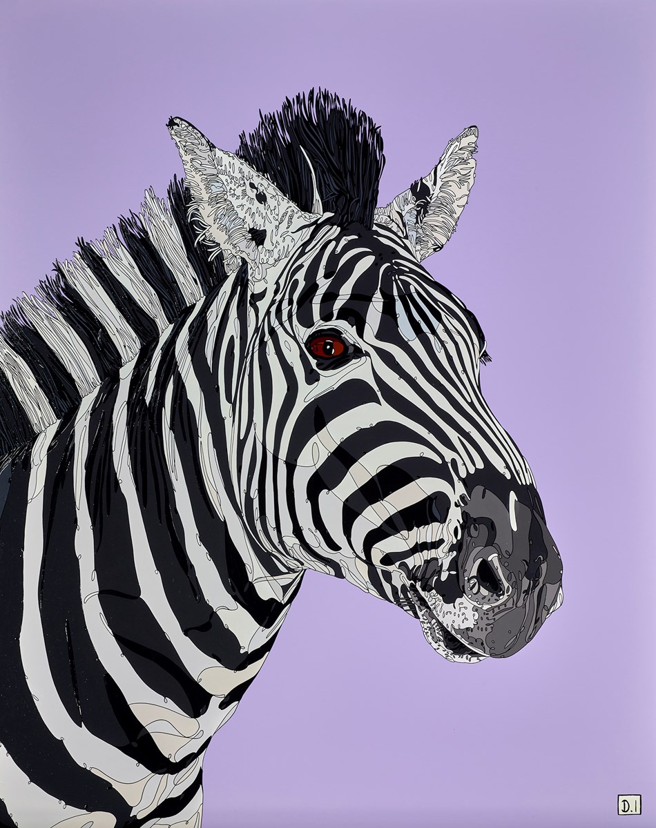 Zebra on Purple